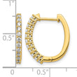 14k 1/2 carat Lab Grown Diamond VS/SI+ G+ Complete Hinged Hoop Earrings - Birthstone Company