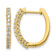 14k 1/2 carat Lab Grown Diamond VS/SI+ G+ Complete Hinged Hoop Earrings - Birthstone Company