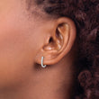 14k White Gold 1/10 carat Lab Grown Diamond VS/SI+ G+ Complete Hinged Hoop Earrings - Birthstone Company