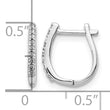 14k White Gold 1/10 carat Lab Grown Diamond VS/SI+ G+ Complete Hinged Hoop Earrings - Birthstone Company