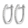 14k White Gold 1/5 carat Lab Grown Diamond VS/SI+ G+ Complete Hinged Hoop Earrings - Birthstone Company