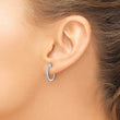 14k White Gold 1/5 carat Lab Grown Diamond VS/SI+ G+ Complete Hinged Hoop Earrings - Birthstone Company