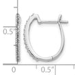 14k White Gold 1/5 carat Lab Grown Diamond VS/SI+ G+ Complete Hinged Hoop Earrings - Birthstone Company