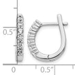 14k White Gold 1/2 carat Lab Grown Diamond VS/SI+ G+ Complete Hinged Hoop Earrings - Birthstone Company