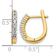 14k 1/2 carat Lab Grown Diamond VS/SI+ G+ Complete Hinged Hoop Earrings - Birthstone Company