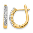 14k 1/2 carat Lab Grown Diamond VS/SI+ G+ Complete Hinged Hoop Earrings - Birthstone Company