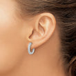 14k White Gold 3/4 carat Lab Grown Diamond VS/SI+ G+ Complete Hinged Hoop Earrings - Birthstone Company