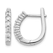 14k White Gold 3/4 carat Lab Grown Diamond VS/SI+ G+ Complete Hinged Hoop Earrings - Birthstone Company