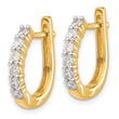 14K Lab Grown Diamond Hinged Hoop Earrings