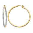 14k 7/8 carat Lab Grown Diamond VS/SI+ G+ Complete In and Out Hoop Earrings - Birthstone Company