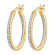 14k 1/2 carat Lab Grown Diamond VS/SI+ G+ Complete In and Out Hoop Earrings - Birthstone Company