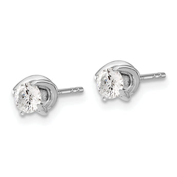 14K White Gold Lab Grown Diamond Twist Earrings