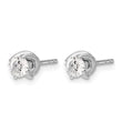 14k White Gold 1/2 carat Lab Grown Diamond VS/SI+ G+ Stud Post Earrings - Birthstone Company