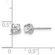 14k White Gold 1/2 carat Lab Grown Diamond VS/SI+ G+ Stud Post Earrings - Birthstone Company