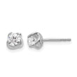 14k White Gold 1/2 carat Lab Grown Diamond VS/SI+ G+ Stud Post Earrings - Birthstone Company