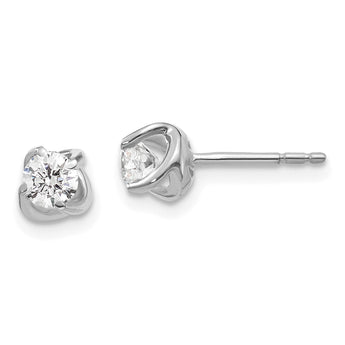 14K White Gold Lab Grown Diamond Twist Earrings