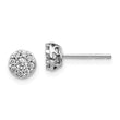 14K White Gold Lab Grown Diamond Cluster Earrings