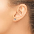 10k White Gold Diamond Cluster Post Earrings - Birthstone Company