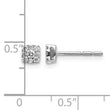 10k White Gold Diamond Cluster Post Earrings - Birthstone Company