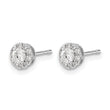 10k White Gold Diamond Cluster Post Earrings - Birthstone Company