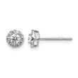 14k White Gold 1/2 carat Lab Grown Diamond VS/SI+ G+ Cluster Post Earrings