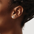 10k White Gold Diamond Cluster Post Earrings