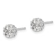 14K White Gold Lab Grown Diamond VS/SI GH, Cluster Push Back Earring