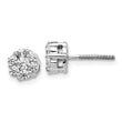 14K White Gold Lab Grown Diamond VS/SI GH, Cluster Screwback Earring