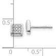 10k White Gold Diamond Post Earrings