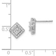 10k White Gold Diamond Post Earrings