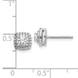10k White Gold Diamond Halo Post Earrings