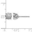 14k White Gold 1 carat Lab Grown Diamond VS/SI+ G+ Halo Post Earrings - Birthstone Company