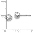 10k White Gold Diamond Semi-mount Stud Earrings