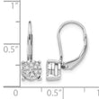 14k White Gold 1/6 carat Lab Grown Diamond VS/SI+ G+ Complete Cluster Drop Leverback Earrings - Birthstone Company