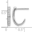 14k White Gold 1/5 carat Lab Grown Diamond VS/SI+ G+ Complete J-Hoop Post Earrings - Birthstone Company