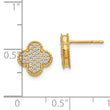 10k Diamond Quatrefoil Post Earrings