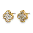 14k 1/3 carat Lab Grown Diamond VS/SI+ G+ Complete Quatrefoil Post Earrings - Birthstone Company