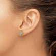 14k 1/3 carat Lab Grown Diamond VS/SI+ G+ Complete Quatrefoil Post Earrings - Birthstone Company