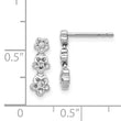 14k White Gold Diamond 3-flower Post Earrings