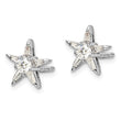 14k White Gold Diamond Star Shaped Earrings
