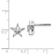 14k White Gold Diamond Star Shaped Earrings