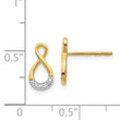 14k and Rhodium Diamond Twisted Post Earrings
