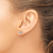 14k White Gold Diamond Heart Post Earrings - Birthstone Company