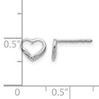 14k White Gold Diamond Heart Post Earrings - Birthstone Company