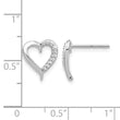 14K White Gold 1/10 ct Diamond Heart Post Earrings - Birthstone Company