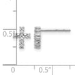 14K White Gold 1/10 ct Diamond Cross Post Earrings - Birthstone Company