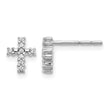 14K White Gold 1/10 ct Lab-Grown Diamond Stud Earrings - Birthstone Company