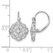 14k White Gold 1/3 carat Lab Grown Diamond VS/SI+ G+ Complete Fashion Leverback Earrings - Birthstone Company