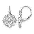 14k White Gold 1/3 carat Lab Grown Diamond VS/SI+ G+ Complete Fashion Leverback Earrings - Birthstone Company