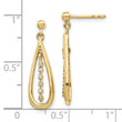 10k Diamond Teardrop Post Earrings